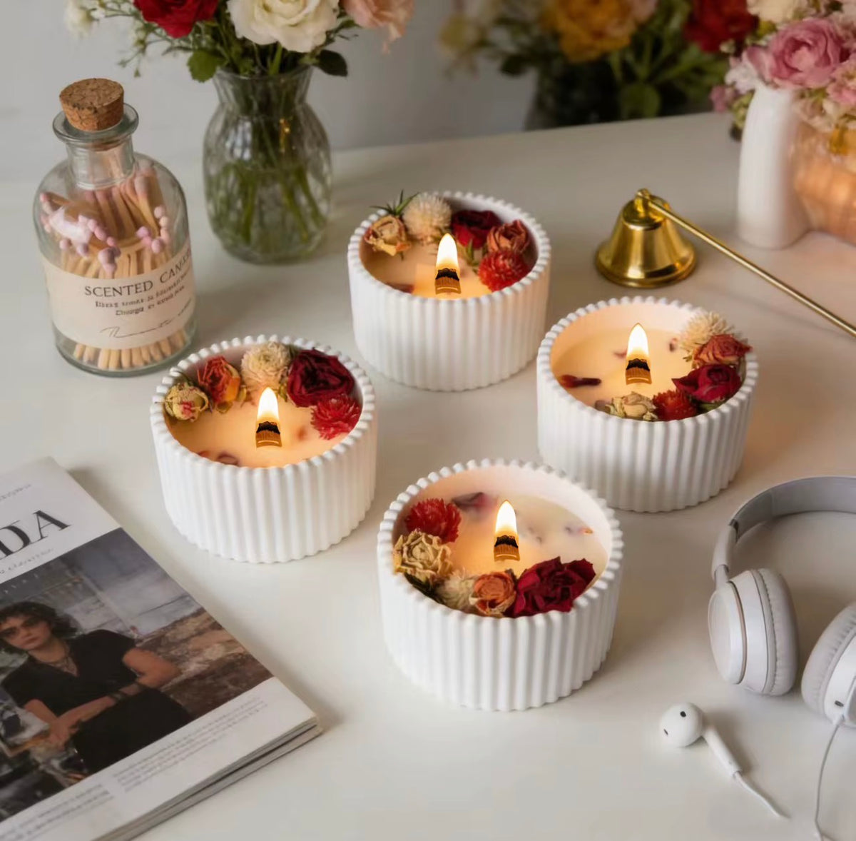 Petal glow candle